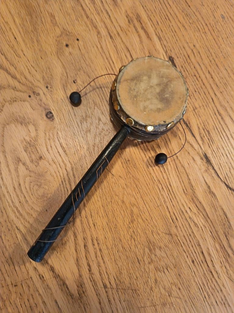 Muzikale ratel trommel - Handgemaakt percussie-instrument, Ophalen of Verzenden, Trommel
