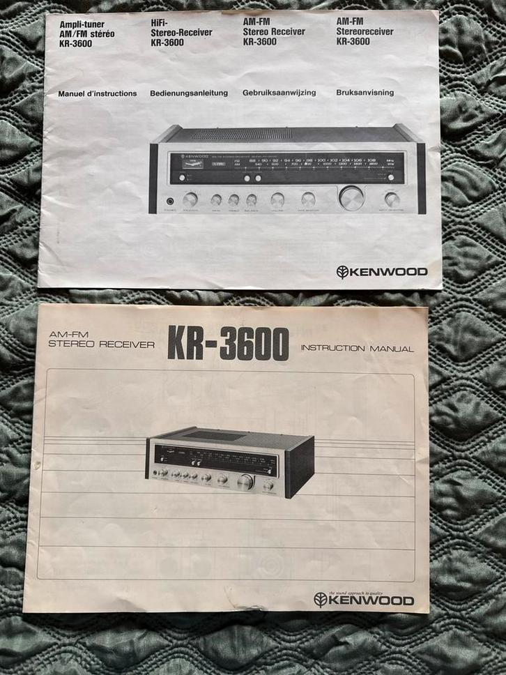 Kenwood KR-3600 AM/FM Stereo Receiver - Handleiding, Audio, Tv en Foto, Versterkers en Receivers, Gebruikt, Stereo, Minder dan 60 watt