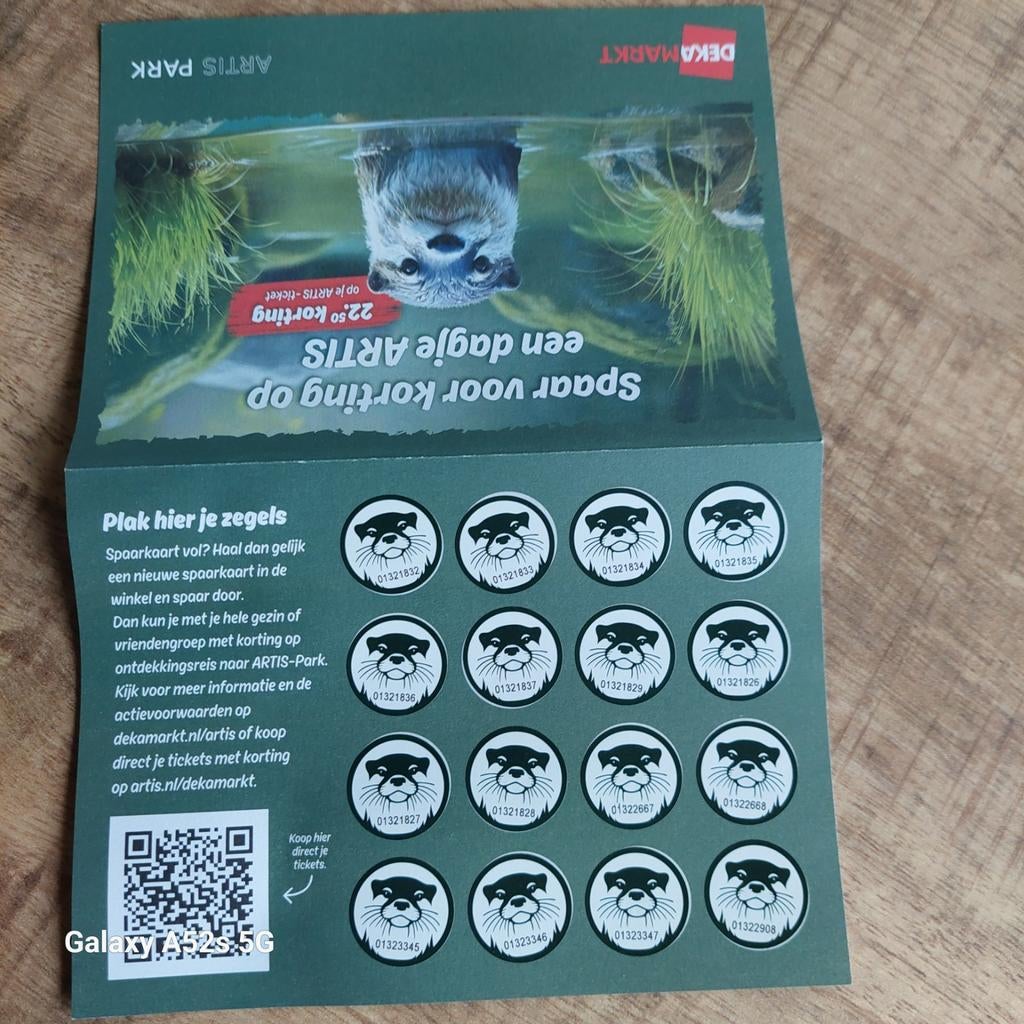 Artis spaarkaart, Hobby en Vrije tijd, Spaarzegeltjes, Ophalen of Verzenden, Winkel, Super of Benzinepomp