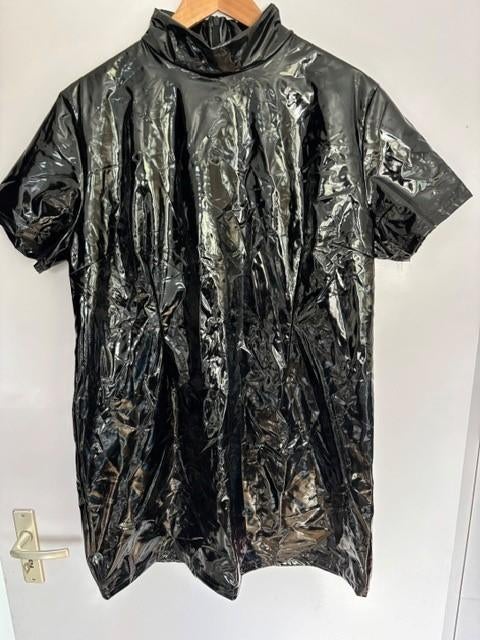 Lak jurkje, maat 3xl, Verzenden, Zwart, Maat 46/48 (XL) of groter, Boven de knie