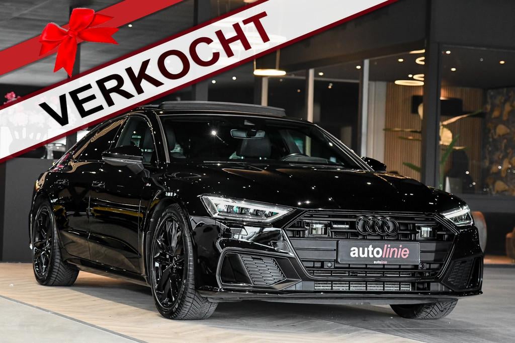 Audi A7 Sportback 50 TFSI e quattro Comp. 3x S-Line. Pano, A, Gebruikt, 4 cilinders, 4 stoelen, Zwart