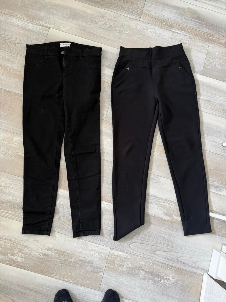 10 broeken, Maat 38/40 (M), Zwart, Ophalen of Verzenden, Lang
