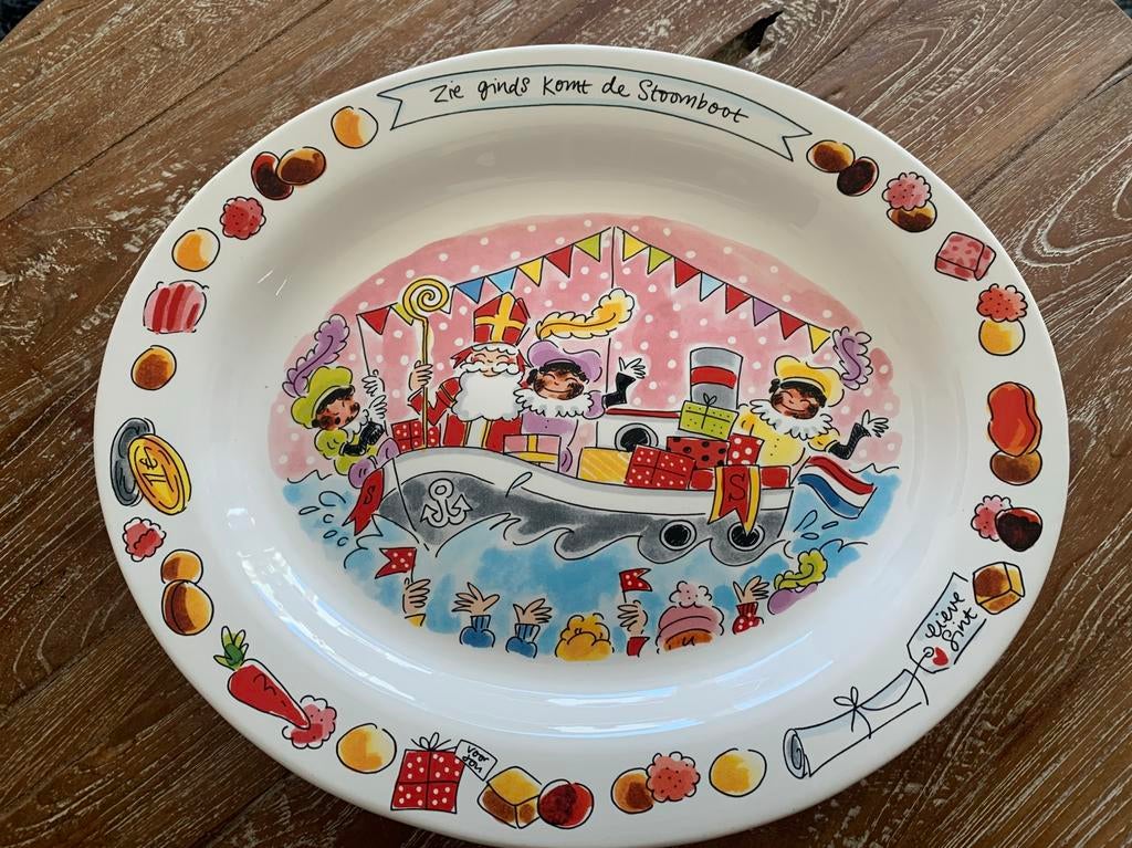 Blond amsterdam sint schaal ,  38 cm .., Huis en Inrichting, Keuken | Servies, Ophalen, Blond Amsterdam, Aardewerk, Schaal of Schalen