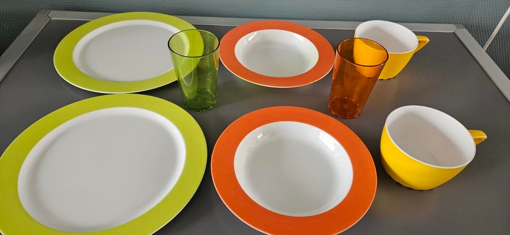 Mepal set borden en bekers, Ophalen of Verzenden