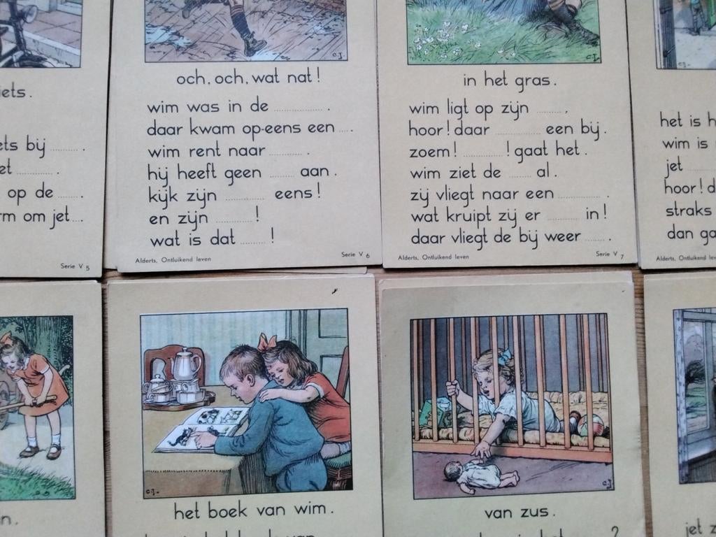 Oude schoolkaarten Cornelis Jetses, Antiek en Kunst, Ophalen of Verzenden