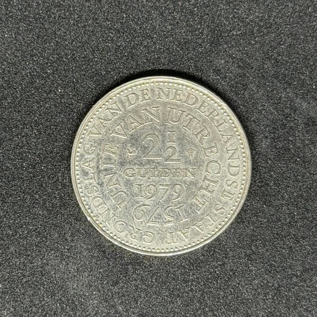 Rijksdaalder 1979 - 400 jaar Unie van Utrecht, Ophalen of Verzenden, Koningin Juliana, 2½ gulden, Losse munt