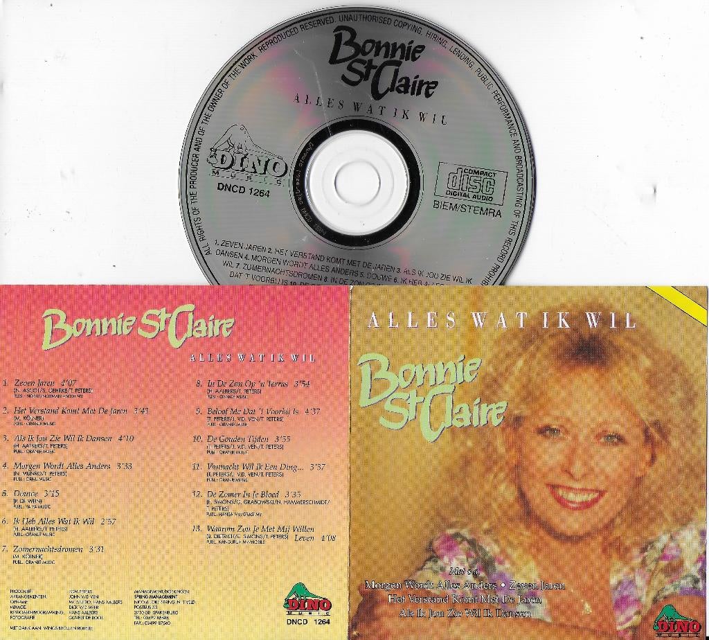 Cd bonnie st claire: -- alles wat ik wil, Ophalen of Verzenden, Zo goed als nieuw, Levenslied of Smartlap