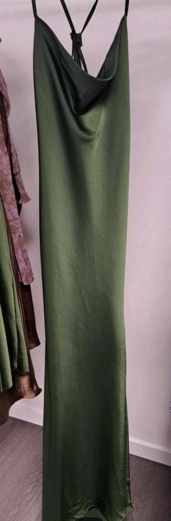 Wal G Jurk - Elegante Satijnen Maxi Jurk - Maat 42