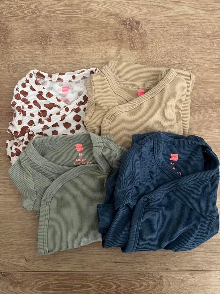 Maat 56 - HEMA overslagromper 4x en overslagtruitje Nijntje, Ophalen of Verzenden, Zo goed als nieuw, Jongetje of Meisje, Nacht- of Onderkleding