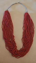 Antieke Bloedkoraal Ketting - Prachtig Rood, Ophalen of Verzenden, Gebruikt, Rood, Steen of Mineraal