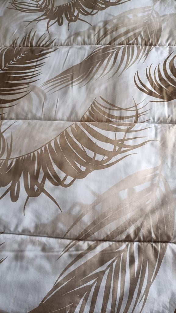 Mooi dekbed/overtrek in 1, incl. slopen met bladeren motief, Beige, Dekbedovertrek, Tweepersoons, Ophalen of Verzenden