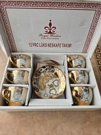 6 Koffie kopjes en  6 schatjes porcelain, Ophalen of Verzenden, Zo goed als nieuw, Overige stijlen, Kop(pen) en/of Schotel(s)