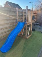 SwingKing speeltoestel met glijbaan toren Irma blauw 175cm, Ophalen, Gebruikt, Glijbaan
