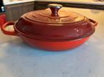Le Creuset Campagnard braadpan 30 cm kersenrood, Huis en Inrichting, Keuken | Potten en Pannen, Ophalen, Zo goed als nieuw, Koekenpan of Braadpan