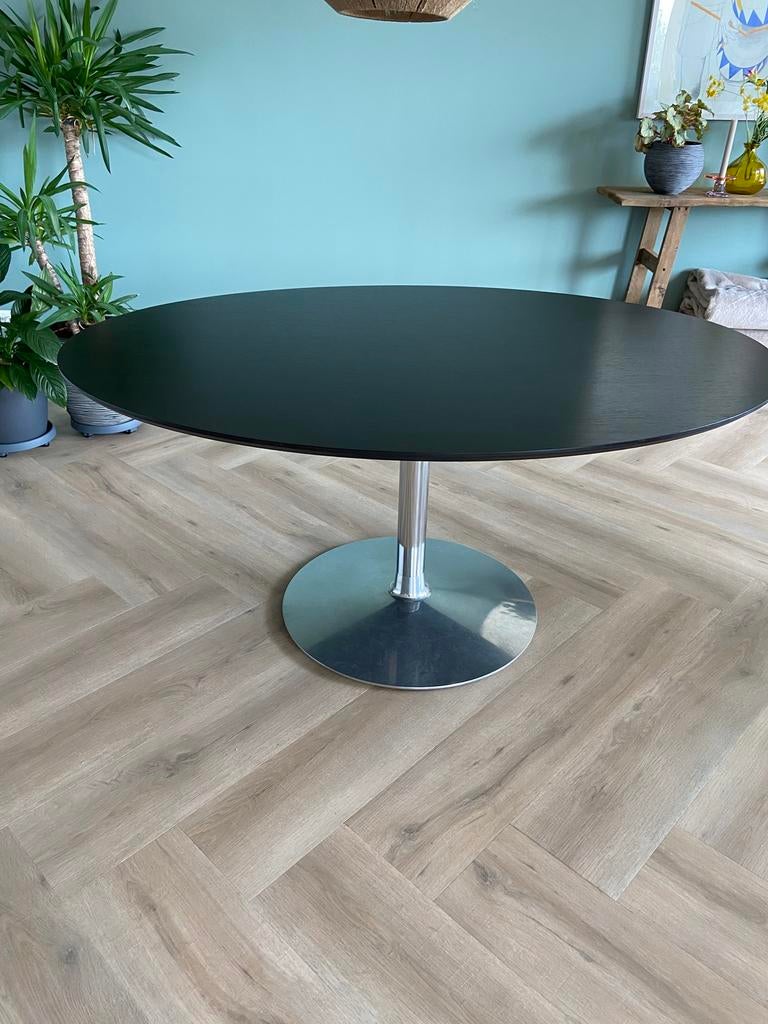 Eettafel, ARTIFORT 1.60x1.20 ebbenhout, in zeer goede staat, Ophalen, 75 cm of meer, Zo goed als nieuw, Modern