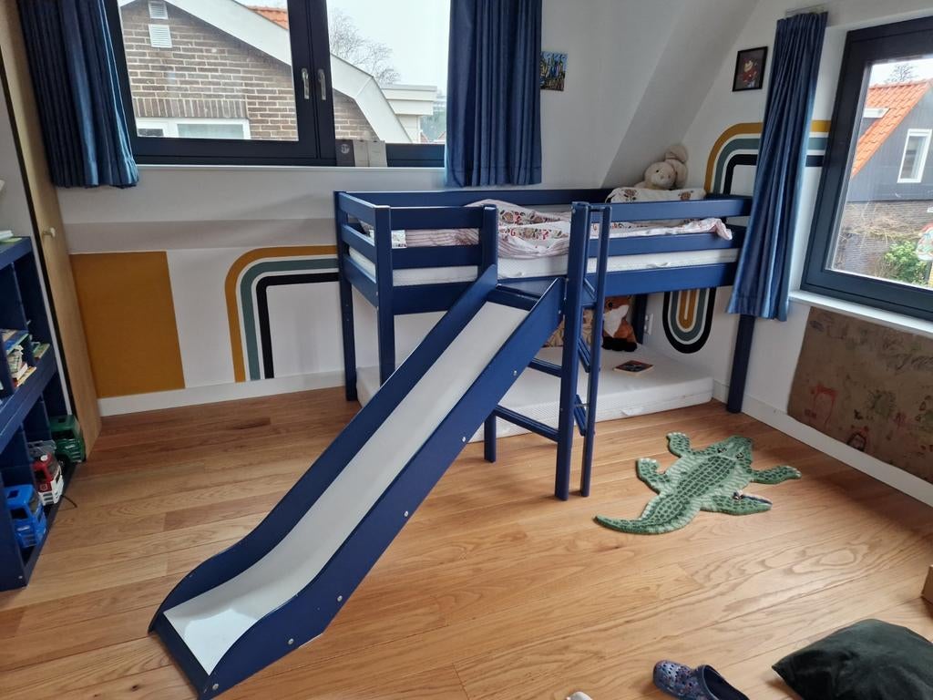 Flexa Classic halfhoogslaper m. platform en glijbaan 90200, Ophalen, Gebruikt, Halfhoogslaper