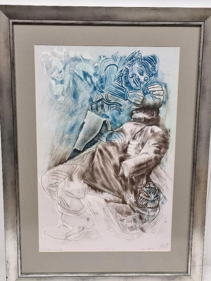 Wim Jonkman - Keisnijding, Antiek en Kunst, Kunst | Litho's en Zeefdrukken, Ophalen of Verzenden