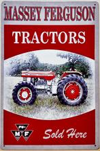 Massey Ferguson Tractors sold here reclamebord van metaal, Ophalen of Verzenden, Nieuw, Auto's