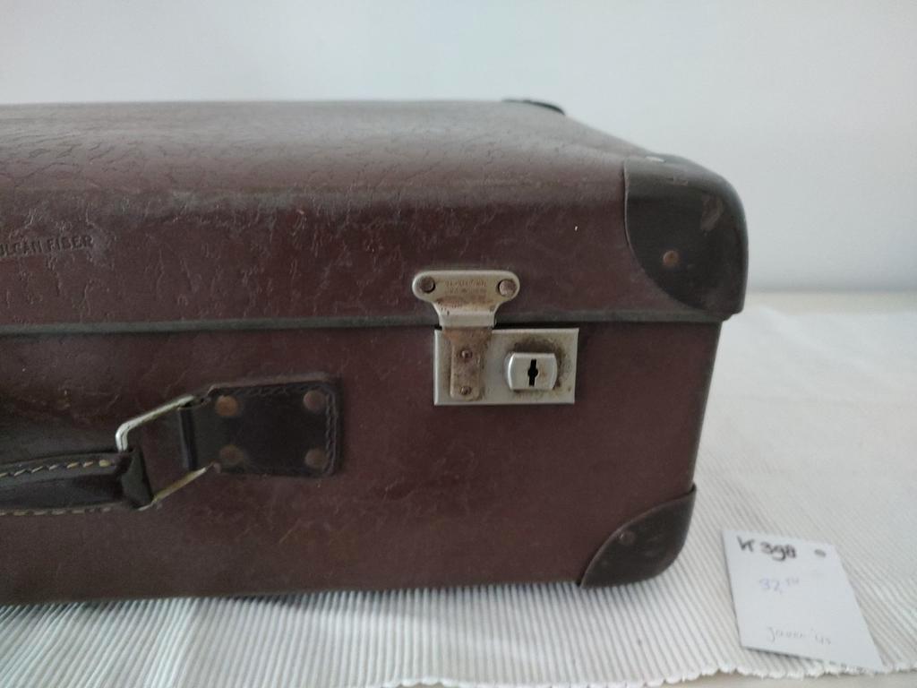 K398 VINTAGE jaren 40 koffer VULCAN FIBRE, Overige materialen, Gebruikt, -, -