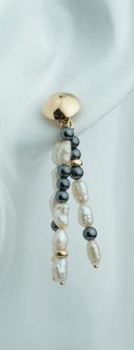 Hematiet parel fraai 14k gouden set oorbellen dames, Sieraden, Tassen en Uiterlijk, Oorbellen, Hangers, Voordeelsieraden, Verzenden