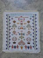 Borduurwerk merklap "M v d B", Ophalen of Verzenden, Gebruikt, Handborduren, Onderdeel of Toebehoren