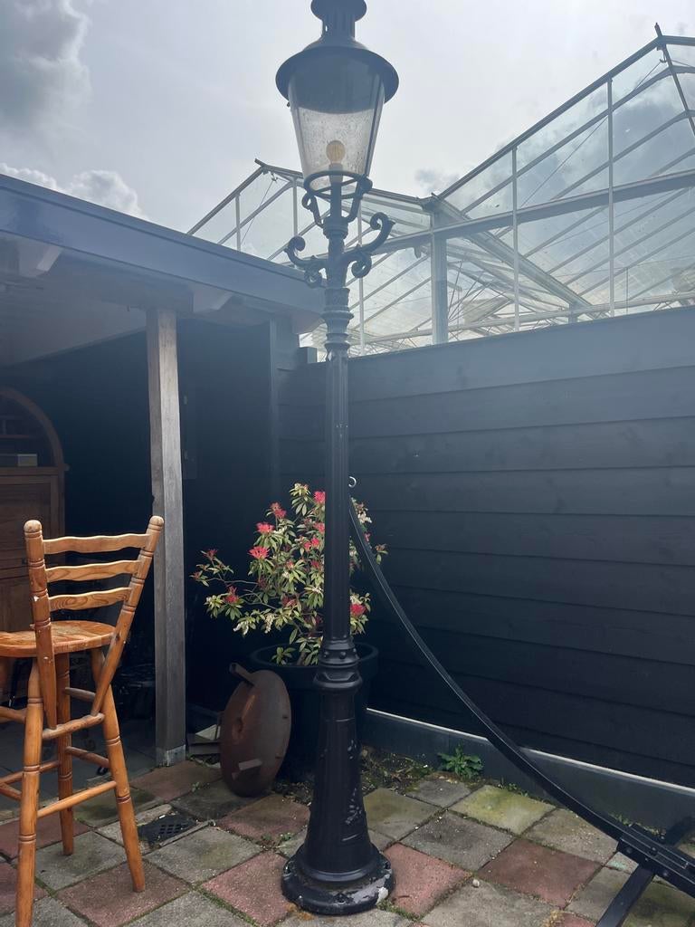 Tuin straat lantaarn, Tuin en Terras, Buitenverlichting, Ophalen, Gebruikt, Minder dan 50 watt, Staande lamp