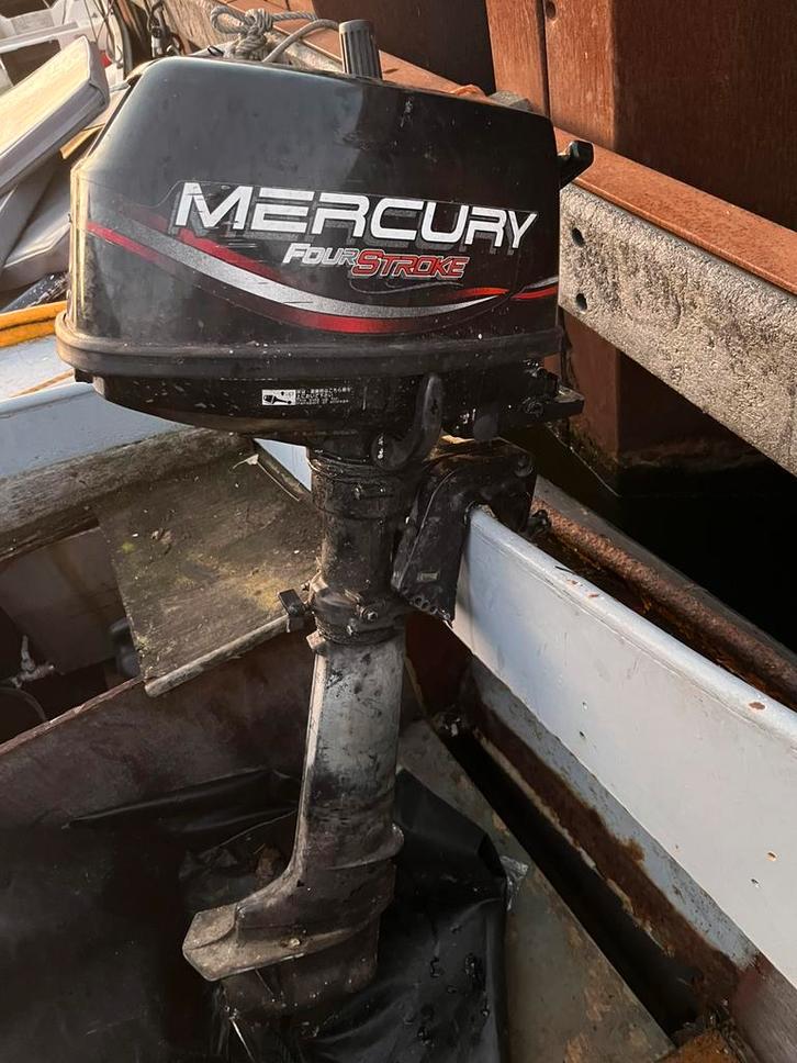 Mercury 5pk kortstaart 4takt buitenboordmotor, Watersport en Boten, Buiten- en Binnenboordmotoren, Gebruikt, Benzine, Buitenboordmotor