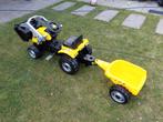 Leuke traptractor met aanhanger (kiepfunctie defect), Ophalen of Verzenden, Gebruikt, Trapvoertuig