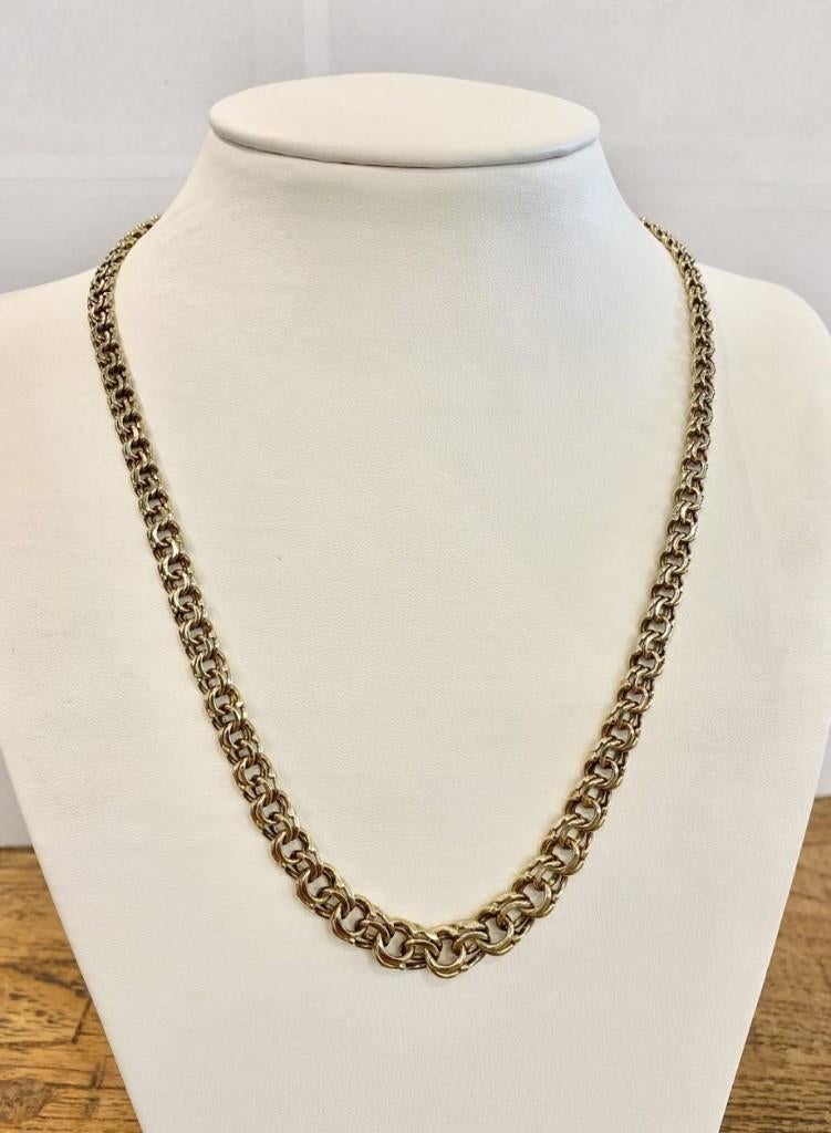 Gouden Collier Fantasieschakel 14 KRT // 31,5 gram, Ophalen of Verzenden, Zo goed als nieuw, Goud, Goud