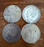 Vier rijksdaalders zilver 1929-1939, Postzegels en Munten, Munten | Nederland, Verzenden, Koningin Wilhelmina, 2½ gulden, Zilver