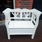 Vintage  / Brocante Houten Klepbank / Bank, Ophalen, Gebruikt, Eenpersoons, -