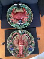 2 Bijzondere Majolica borden 30 cm zijn zwaar en gaaf., Ophalen