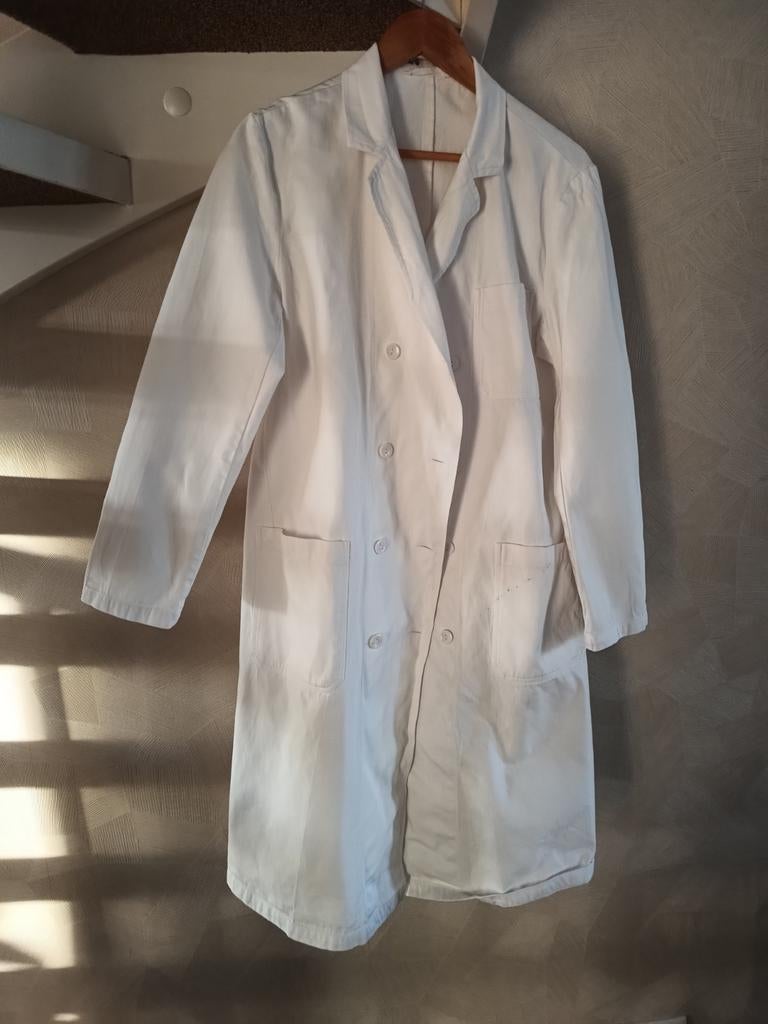 Laboratorium jas schort de Berkel. Mt 50, Ophalen of Verzenden, Zo goed als nieuw, Maat 48/50 (M), Blauw