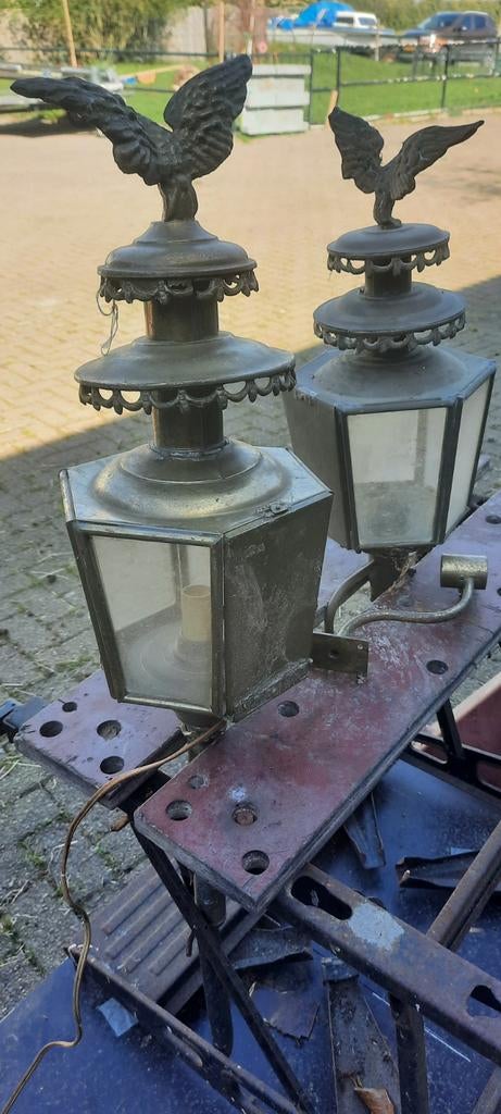 Koperen koetslampen, Tuin en Terras, Buitenverlichting, Ophalen of Verzenden, Netvoeding, 50 tot 250 watt