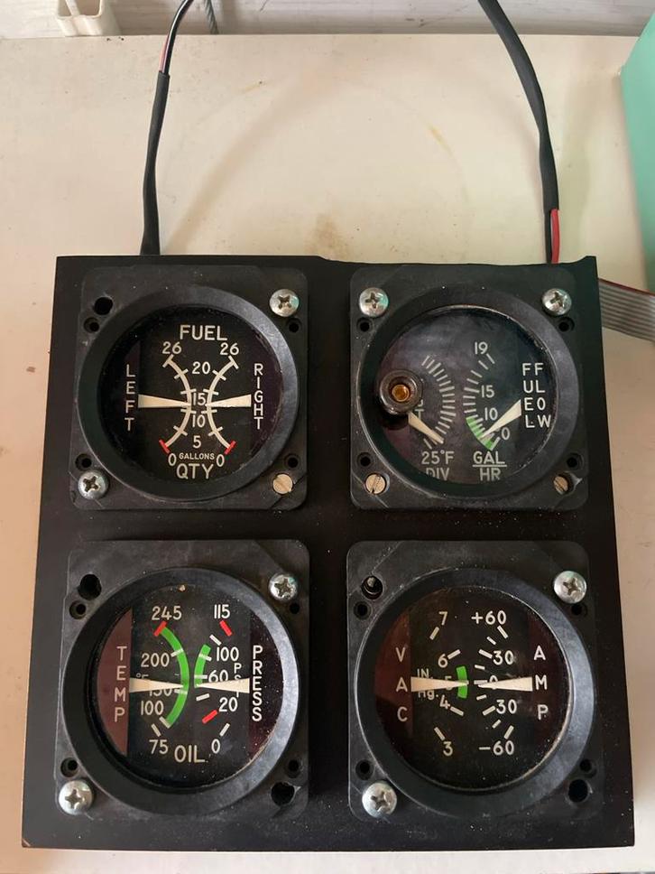 Flight Simulator Meters - Brandstof, Temperatuur, Druk, Hobby en Vrije tijd, Overige Hobby en Vrije tijd, Gebruikt, Ophalen of Verzenden