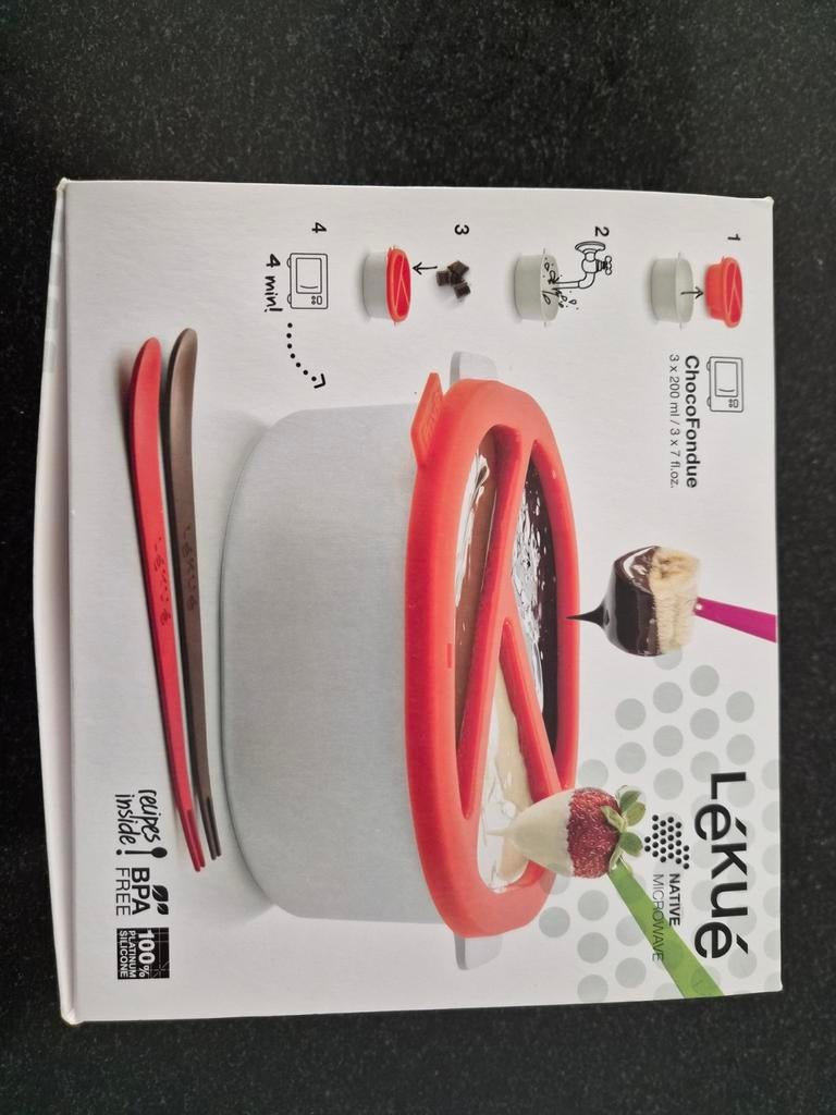 Lékué Choco Fondue set, Ophalen of Verzenden, Zo goed als nieuw, 4 t/m 7 personen