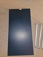 Bureaublad Linnmon blauw ikea en 4 uitschuifbare poten Olov, Huis en Inrichting, Bureaus, Ophalen of Verzenden, In hoogte verstelbaar