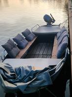 Stalen sloep met 15PK buitenboordmotor, Watersport en Boten, Ophalen, 10 tot 30 pk, Gebruikt, Staal