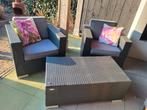 2 tuinstoelen + tafel, Tuin en Terras, Tuinsets en Loungesets, Ophalen, Gebruikt