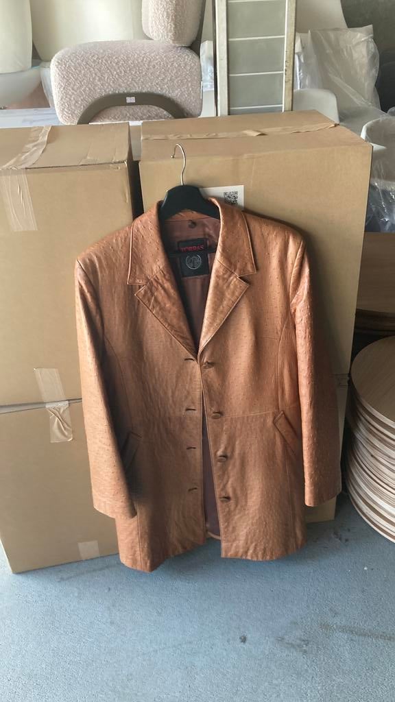 Torras Leren Jas - Bruin, Maat M, Bruin, ., Zo goed als nieuw, .