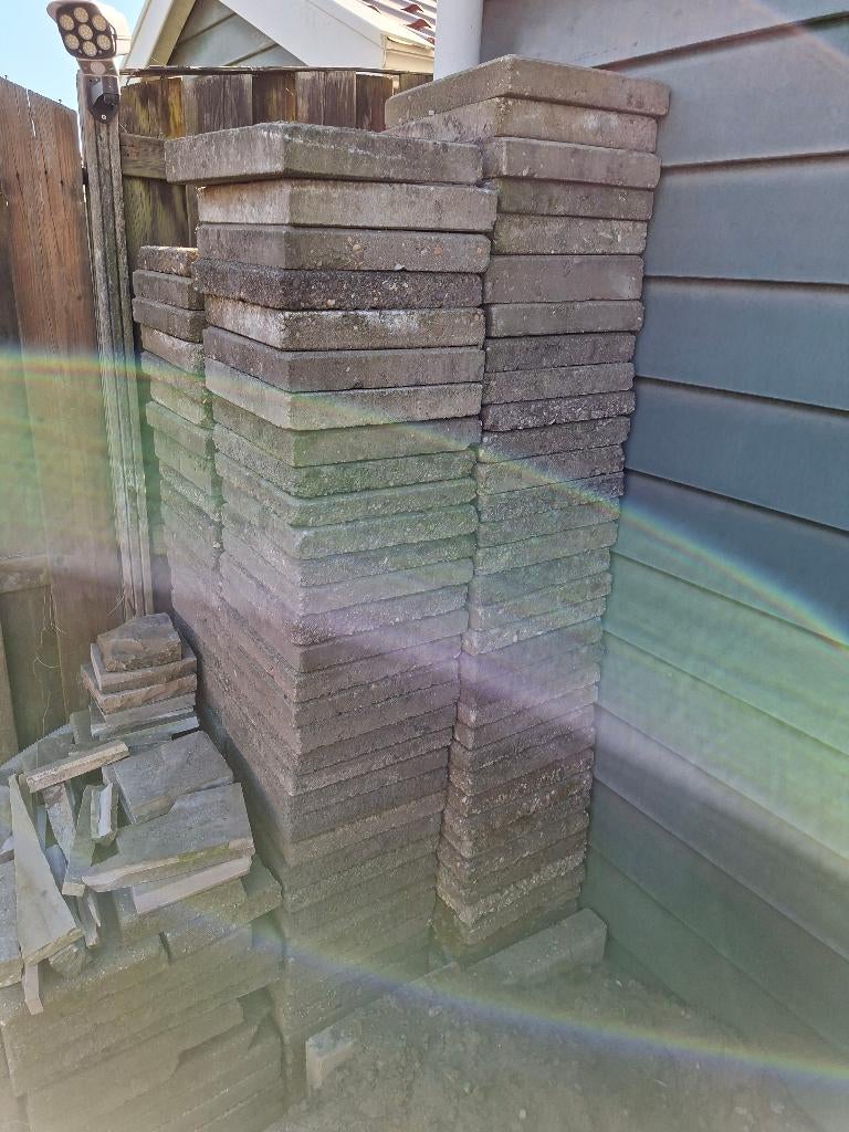 Tegels, Tuin en Terras, Tegels en Klinkers, Ophalen, Gebruikt, Beton, Terrastegels