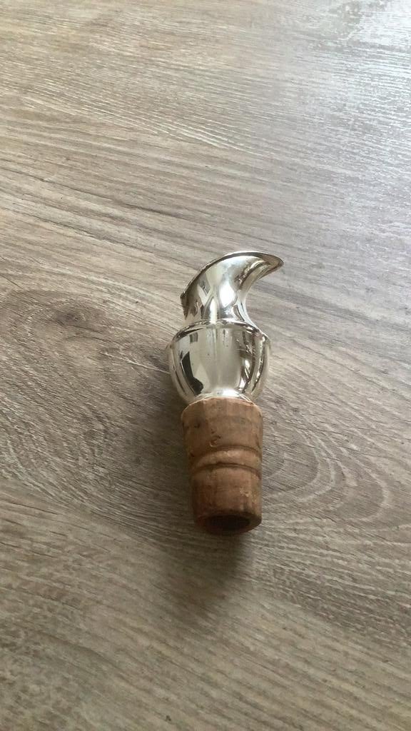 Verzilverd Flessen schenker ( met merkteken), Ophalen of Verzenden