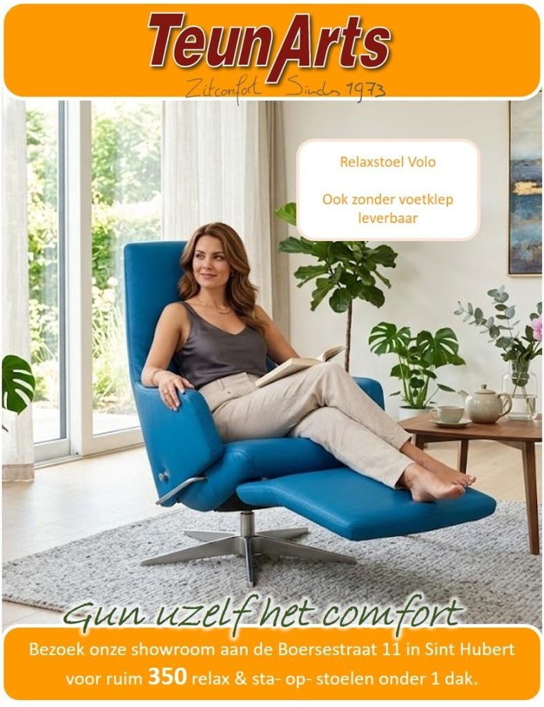 Ruim 350 relaxstoelen - Teun Arts - zitspecialist sinds 1973
