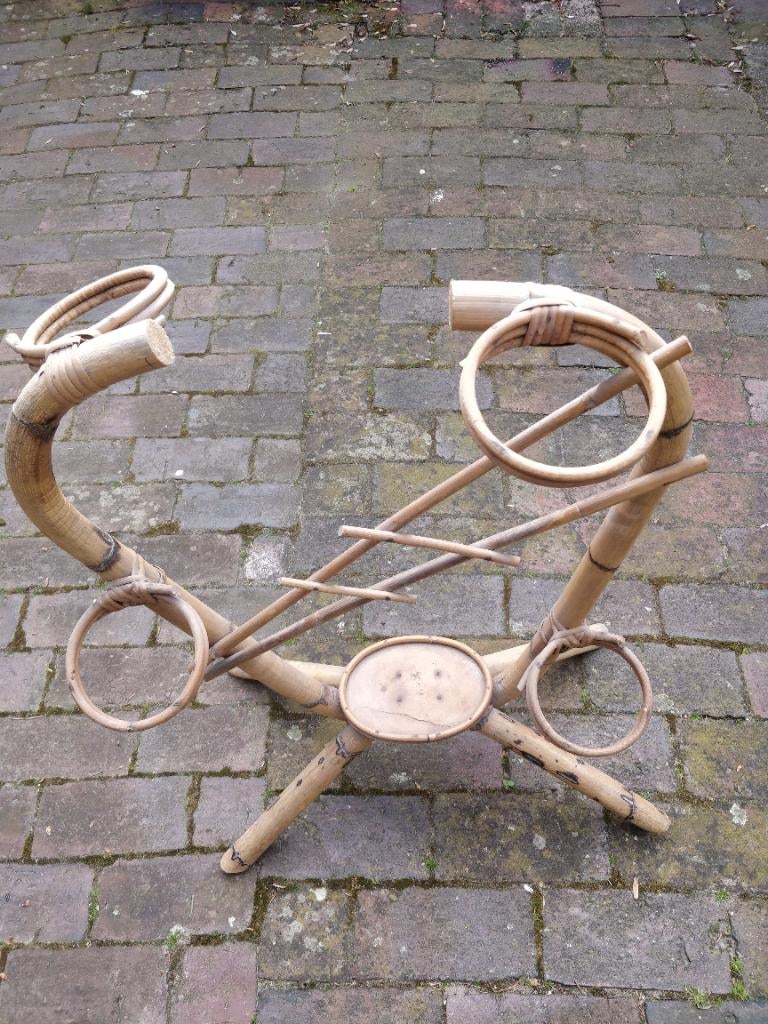 Bamboe plantenrek vintage, Ophalen, Zo goed als nieuw