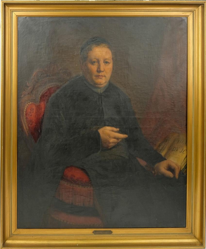 Piet van der Ouderaa (1841-1915) - Portret, Antiek en Kunst, Kunst | Schilderijen | Klassiek, Ophalen of Verzenden