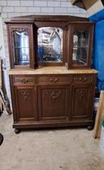 Eikenhouten kast met marmeren blad, Antiek en Kunst, Ophalen