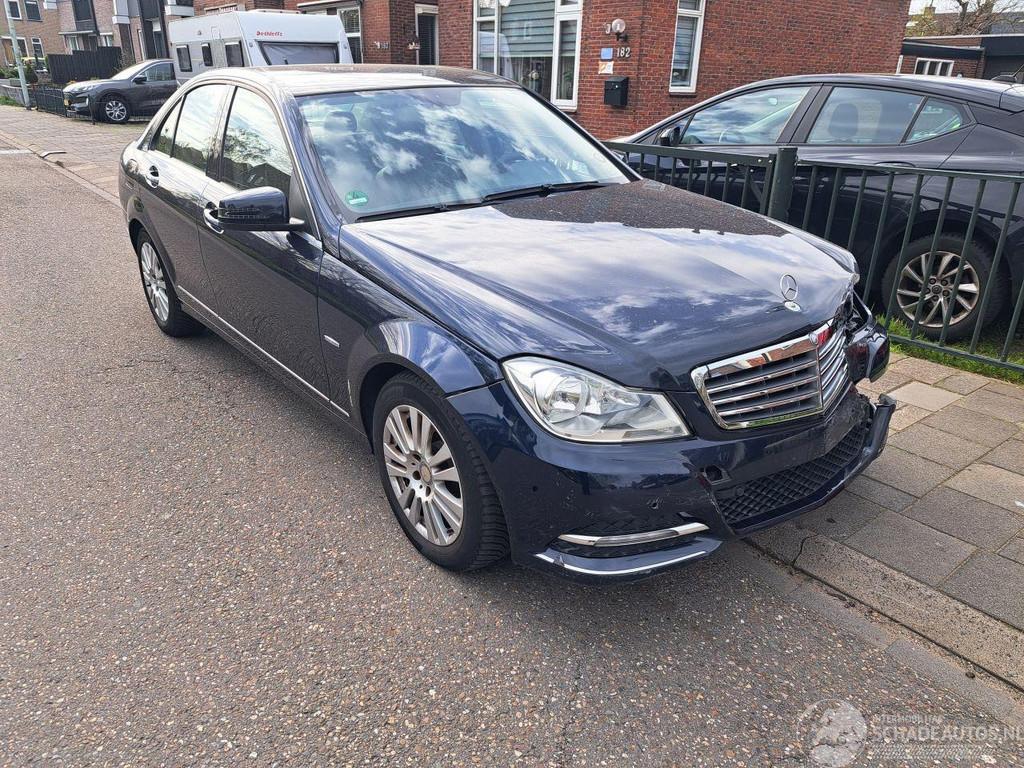 Mercedes-Benz C-Klasse 180 business class automaat, Auto diversen, Schadeauto's, Automaat, Blauw, 1796 cc, Mercedes-Benz