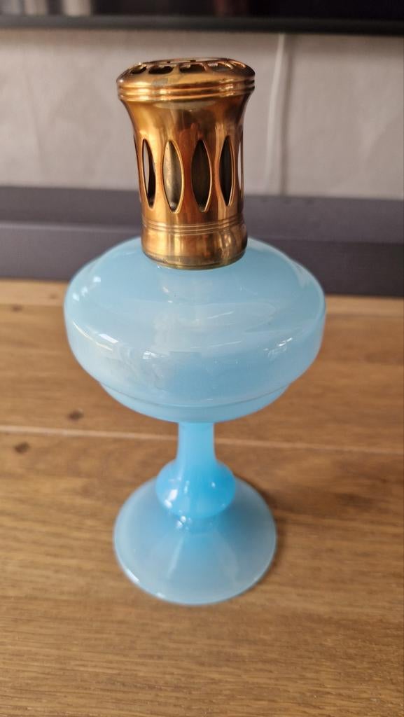 Lampe Berger blauw opaline glas "vintage ", Ophalen of Verzenden
