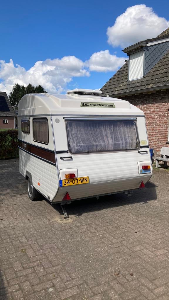 Constructam kleine caravan bouwjaar 1980, Treinzit, Particulier, Tot 4 meter, Tot en met 3