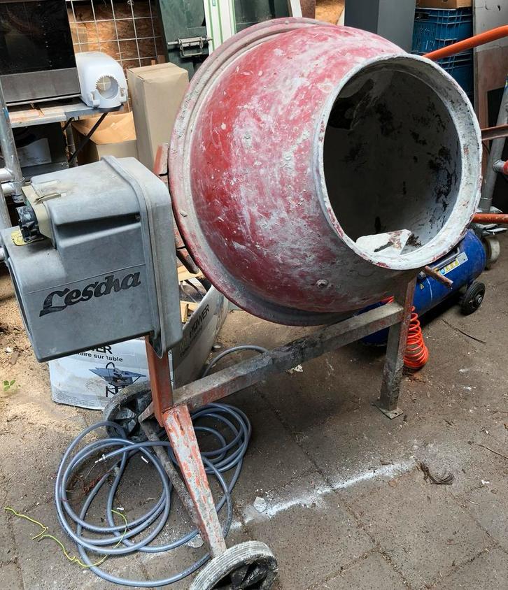 Lescha betonmolen – sterke bouwmixer voor beton en mortel, Doe-het-zelf en Verbouw, Betonmolens, Ophalen, Gebruikt